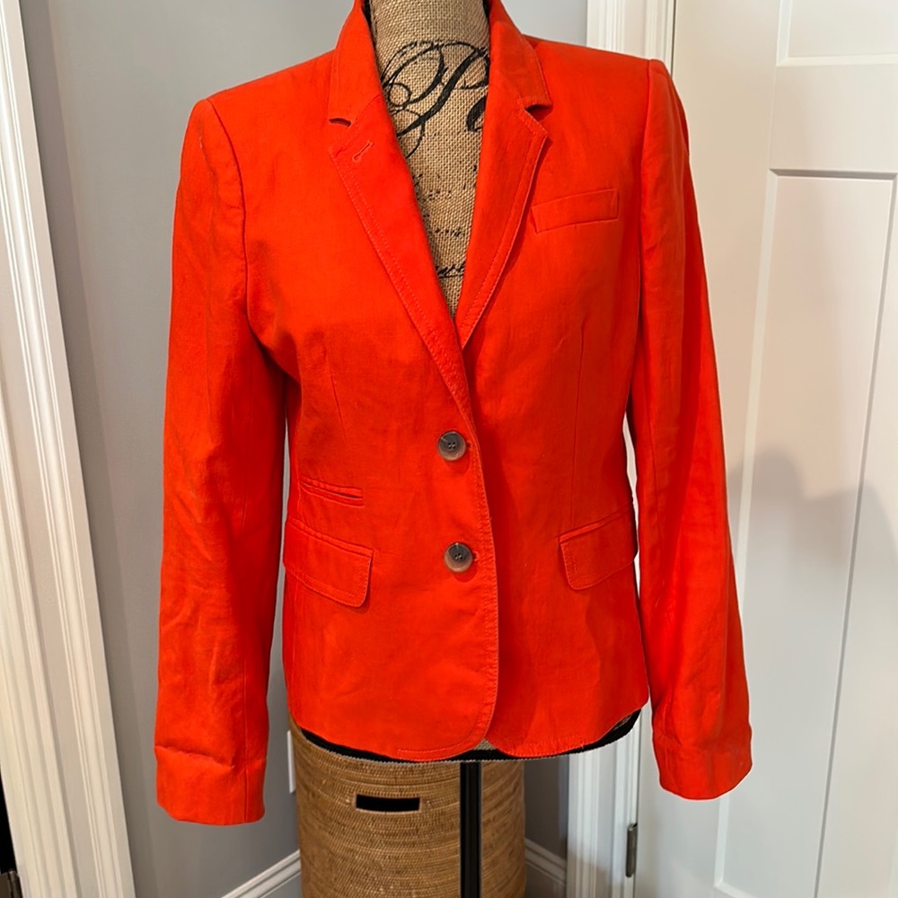 J. Crew Bright Orange Blazer
